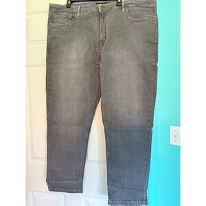 Urban Star Mens Grey Wash Slim Fit Stretch Jeans 44x30